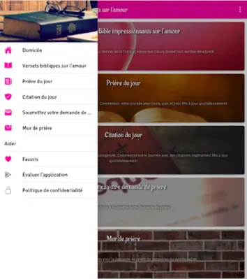 Versets biblique sur l amour android App screenshot 0
