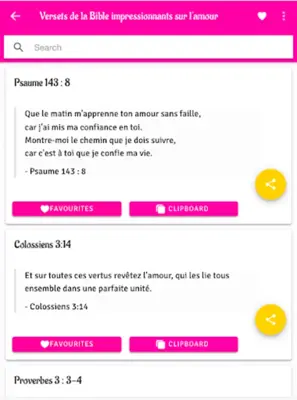 Versets biblique sur l amour android App screenshot 9