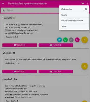 Versets biblique sur l amour android App screenshot 1