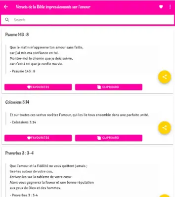 Versets biblique sur l amour android App screenshot 2