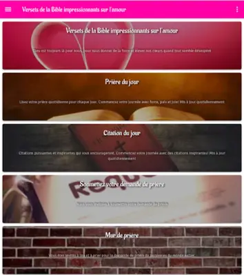 Versets biblique sur l amour android App screenshot 3