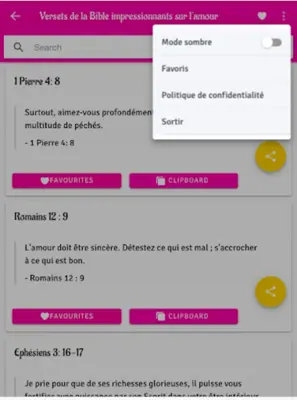 Versets biblique sur l amour android App screenshot 7